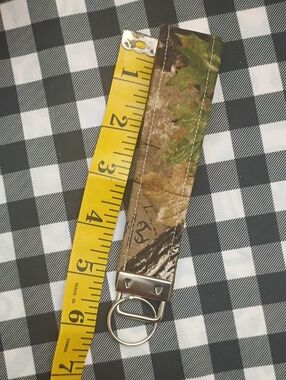 Camouflage Fabric Key Fob Wristlet - Brown Green
